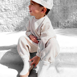 The Core-Classic Midi Boot in White / Taupe - Rebel Bro