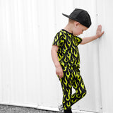 Bamboo Two Piece Set in Radioactive Fuego