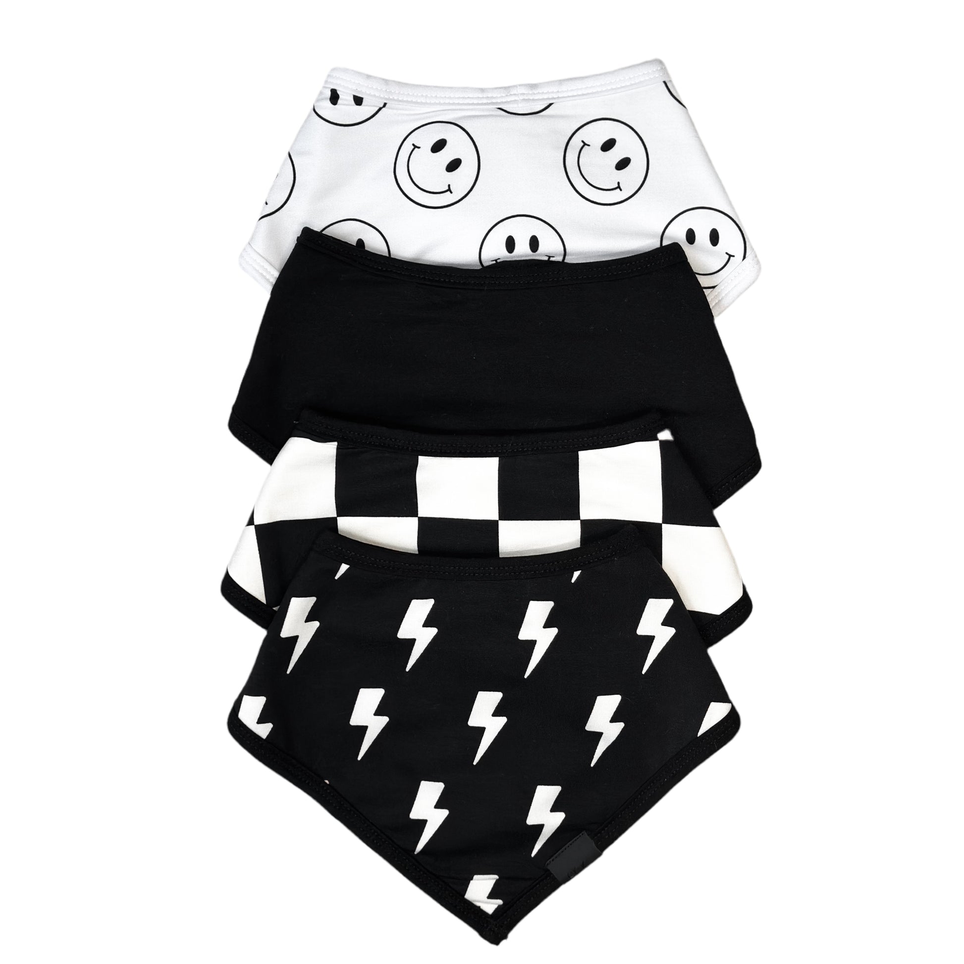 Bamboo Bandana Bib (4 Pack) in Rebel Black - Rebel Bro