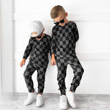 Organic Ribbed Set in Smoke + Storm (PREORDER)