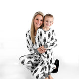 Women’s Bamboo Henley Two Piece Set in Merry Mischief