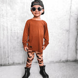 Ribbed Bamboo Leggings (3 Pack) - Rust Classics