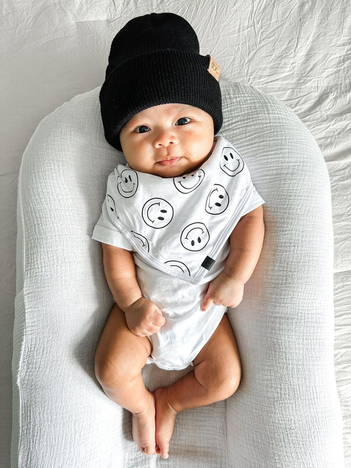 Bamboo Bandana Bib (4 Pack) in Rebel Black - Rebel Bro