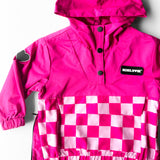 Pullover Windbreaker in Bubble Gum Checkered
