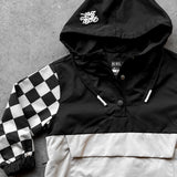 Pullover Windbreaker in Black/Oat
