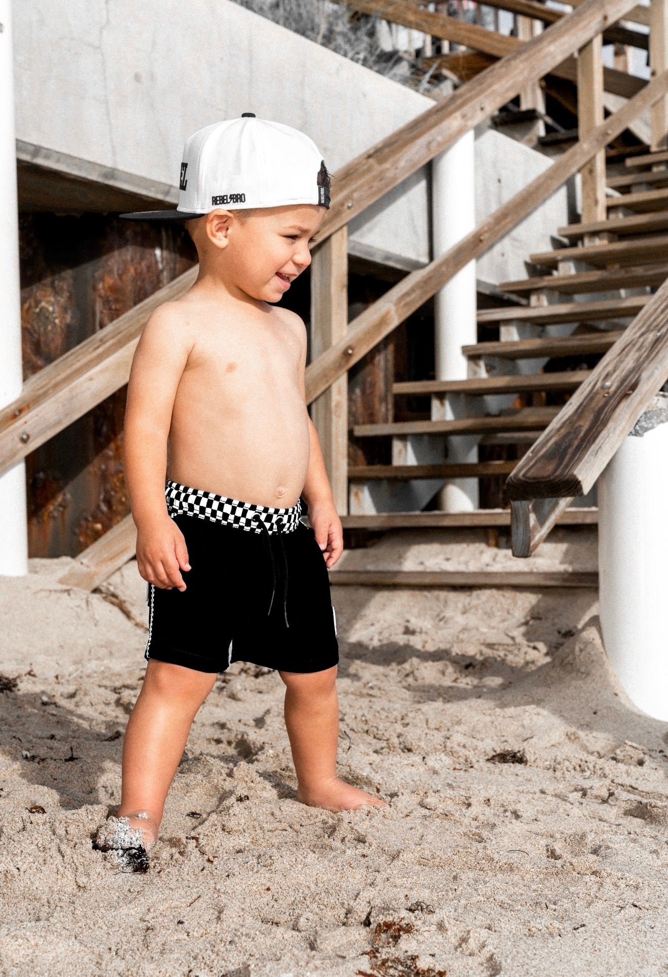 Hybrid Swim Trunks in Off The Wall - Rebel Bro