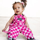 Overalls in Bubble Gum Checkered