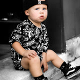 Bamboo Bubble Romper in Bad Boy [Midnight Edition]