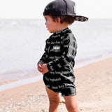 UPF50+ Swim Romper in Long Live Boyhood