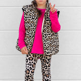 Puffer Vest in Ava (Leopard)
