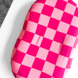 Changing Pad Cover in Bubble Gum Checkered