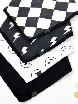 Image of Bamboo Bandana Bib (4 Pack) in Rebel Black - Rebel Bro
