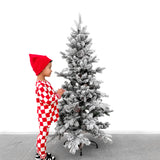 Bamboo Two Piece Set in Candy Cane Checkered