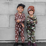 Organic Ribbed Set in Classic Camo