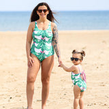 UPF50+ Women's One Piece Swimsuit in Palm Paradise