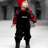 Overalls in Black Corduroy