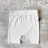 Bamboo Biker Shorts in White