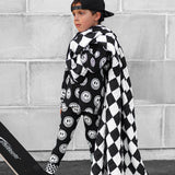 Organic Muslin Quilt in Mr. Brightside x Black + Cream Checkered