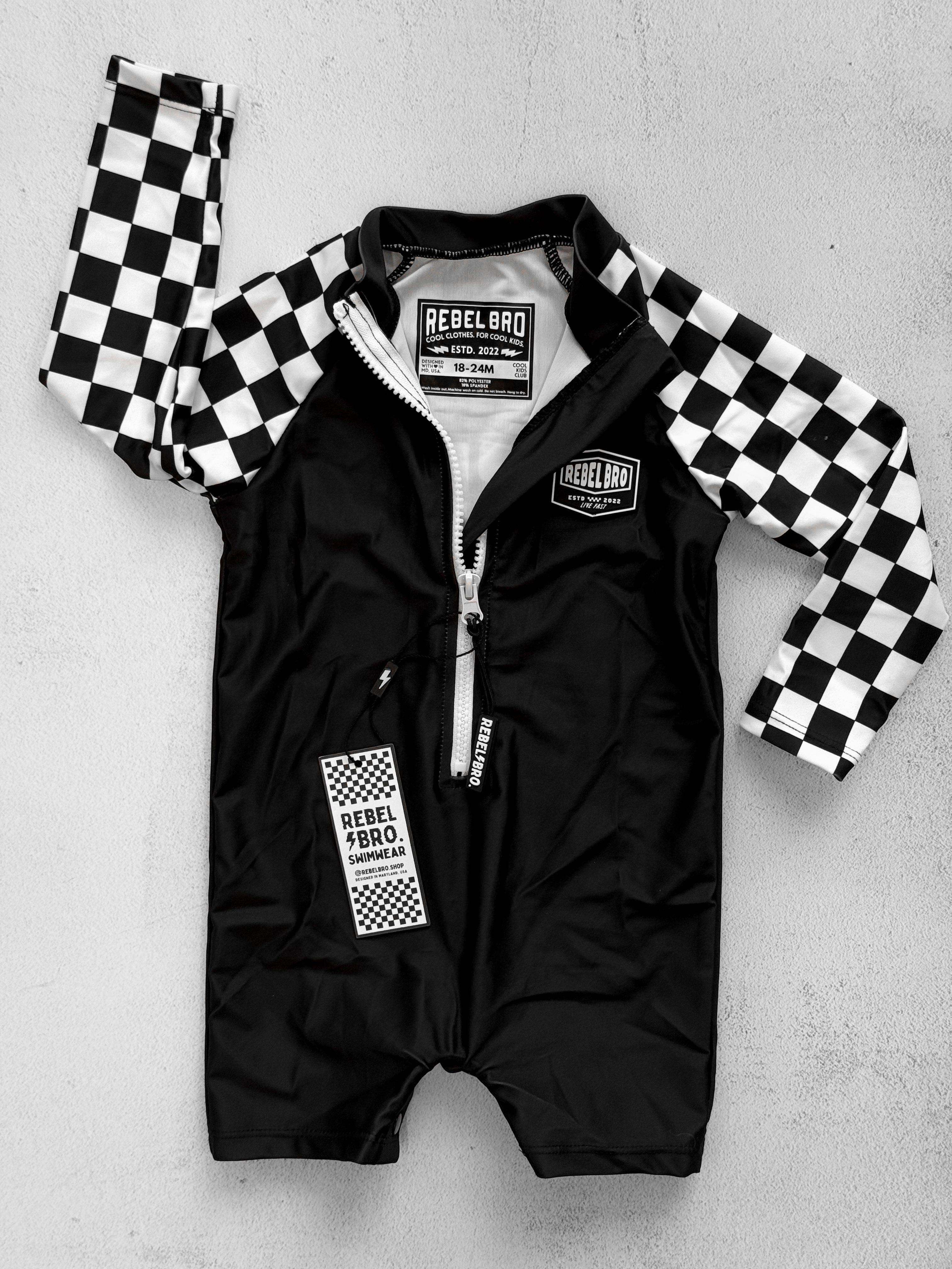 UPF50+ Swim Romper in Off The Wall