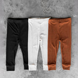 Ribbed Bamboo Leggings (3 Pack) - Neutral Solids