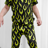 Bamboo Two Piece Set in Radioactive Fuego