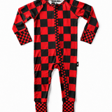 Bamboo Zippy Sleeper in Rebel Red + Black Checkered