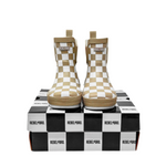 Holstyn Midi Boot in Salted Caramel Checkered (FINAL SALE) - Rebel Bro