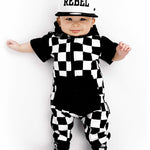 Hooded Rebel Short Sleeve Romper in Venice - Rebel Bro
