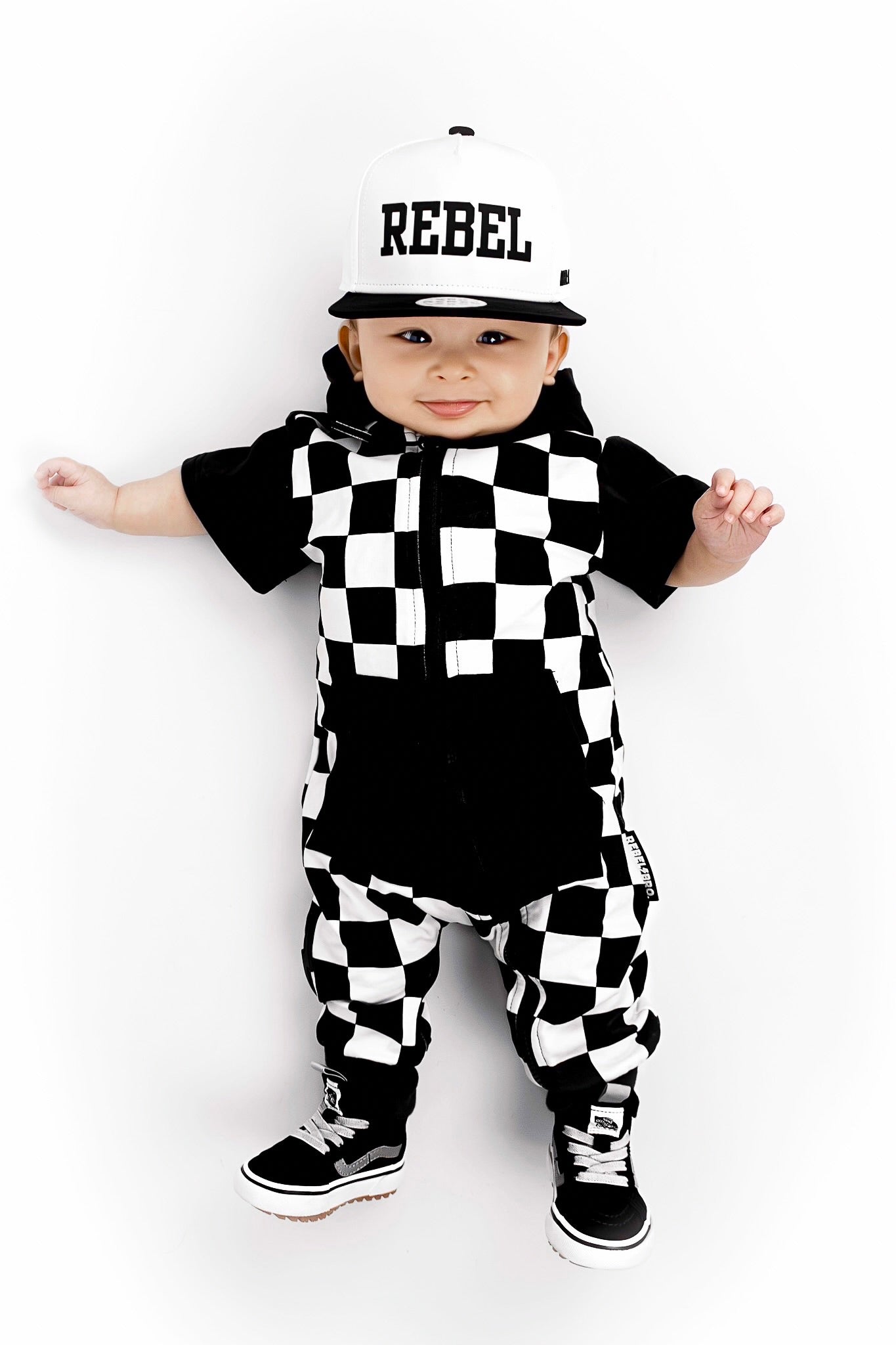 Hooded Rebel Short Sleeve Romper in Venice
