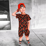Biker Two Piece Set in Caliente