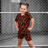 Biker Two Piece Set in Caliente