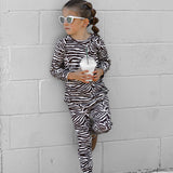 Organic Ribbed Set in Desert Zebra