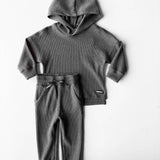 Waffle Set in Charcoal Grey