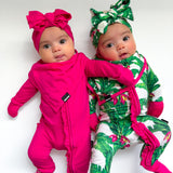 Bamboo Bandana Bib in Hottest Pink