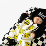 Hooded Fleece Romper in Happy Hour