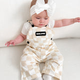 Overalls in Salt + Sand Checkered