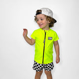 UPF50+ Short Sleeve Rash Guard in Neon Electric Lime