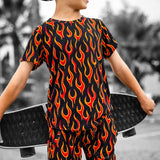 Biker Two Piece Set in Caliente