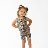 Tank + Biker Two Piece Set in Ava (Leopard)