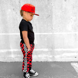 Basic Jogger in Americana Red + Black Checkered