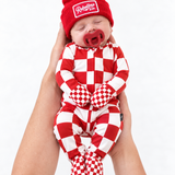 Bamboo Zippy Sleeper in Candy Cane Checkered