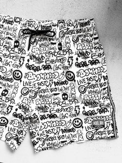 Image of Men's Hybrid Swim Trunks in Urban Drip