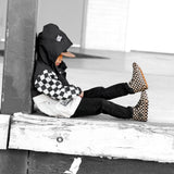 SK8TR Hi-Top in Taupe + Black Checkered (PREORDER)