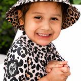 UPF50+ Girls One Piece Swimsuit in Ava (Leopard)