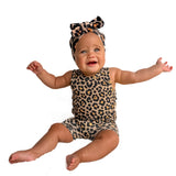 Tank + Biker Two Piece Set in Ava (Leopard)