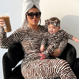 Women’s Bamboo Two Piece Set in Desert Zebra