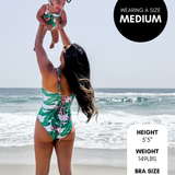 UPF50+ Women's One Piece Swimsuit in Palm Paradise