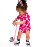 Bummie Two Piece Set in Bubble Gum Checkered