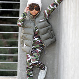 Organic Ribbed Set in Classic Camo