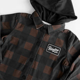 Hooded Flannel in Woodlands Cocoa